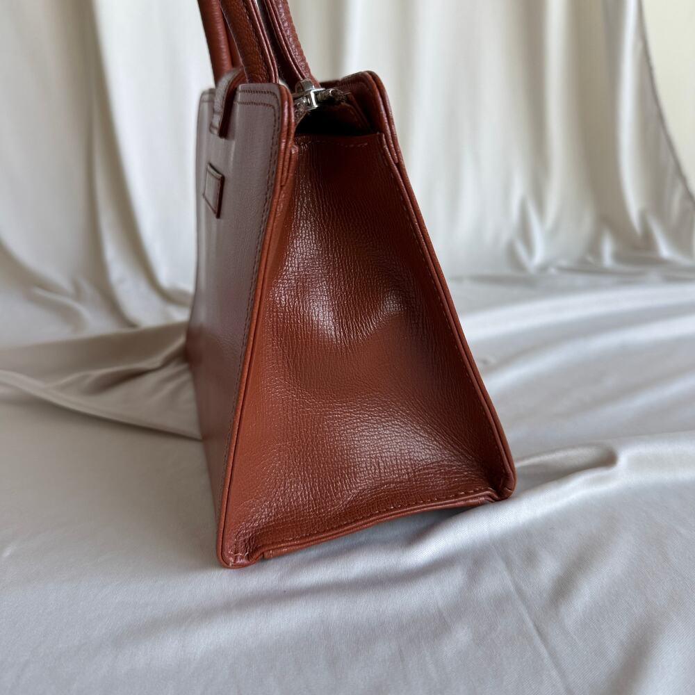 Vintage Jean Paul Gaultier Maroon Leather Top Handle Bag - Mid to Late 90s - Picture 5 of 16